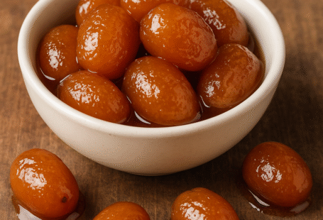 Dulce de ciricote en almíbar, parte de la gastronomía campechana y del recetario De la Fruta al Confite. Receta tradicional compartida por José Domingo Berzunza Espínola (Pepe Berzunza), promoviendo la identidad cultural y las recetas típicas de Campeche.
