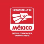 José Domingo Berzunza Espínola durante la participación de Campeche en la Hannover Messe 2018, la feria industrial de Hannover, Alemania, donde el estado se presentó por primera vez para promover su desarrollo económico, innovación y cooperación internacional.