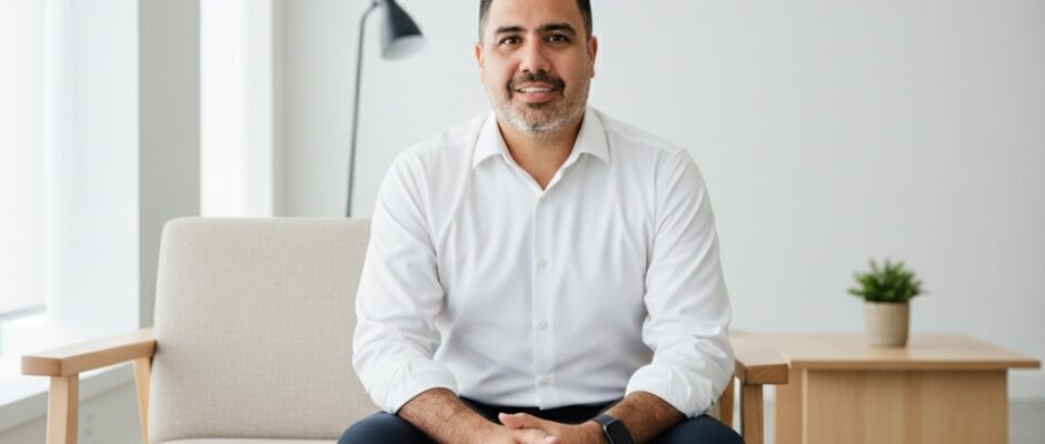 Pepe Berzunza reflexionando sobre el valor de la transparencia pública, en una oficina escandinava minimalista con luz natural, simbolizando honestidad, liderazgo y rendición de cuentas en la gestión pública.