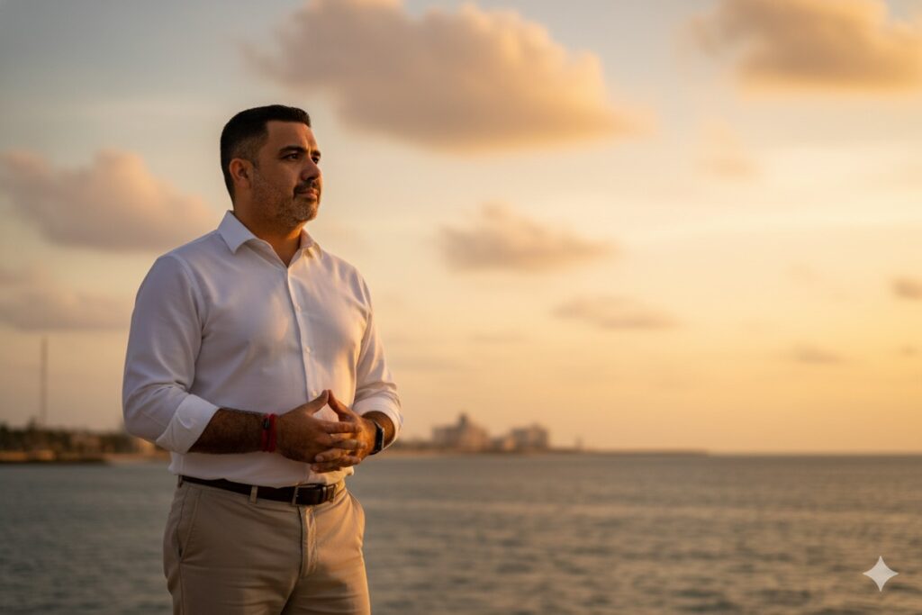 Pepe Berzunza reflexionando sobre el futuro económico de Campeche en un contexto de incertidumbre y transformación.